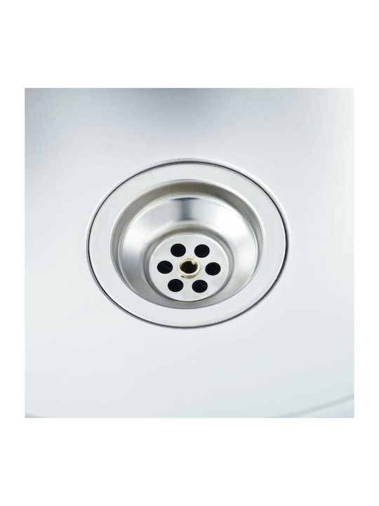 vidaXL Ένθετος Νεροχύτης Inox Σατινέ Μ84xΠ48cm Ασημί