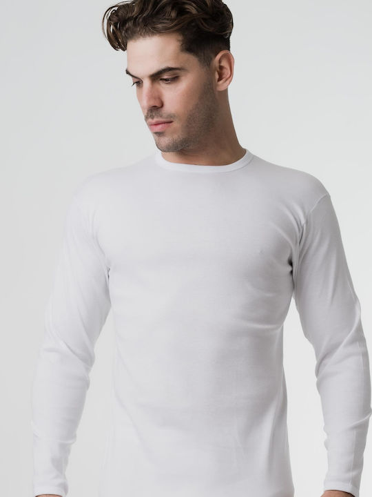 Men's Long Sleeve Undershirt White