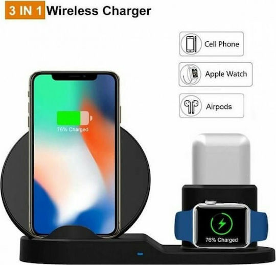 Andowl Ασύρματος Φορτιστής (Qi Pad) Μαύρος (Q-L025)