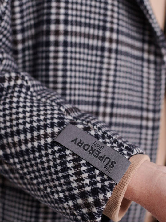 Koben Women's Checked Black Coat