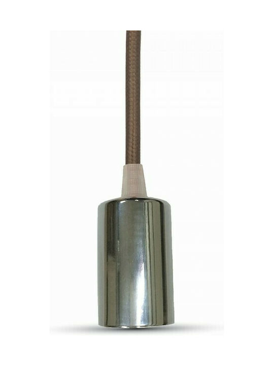 V-TAC Pendant Light Silver with Socket E27 36cm