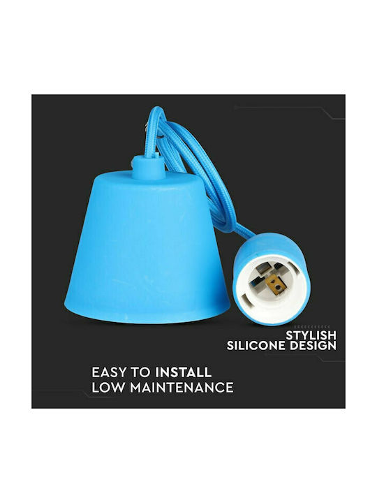 V-TAC VT-7228 Pendant Light Blue with Socket E27