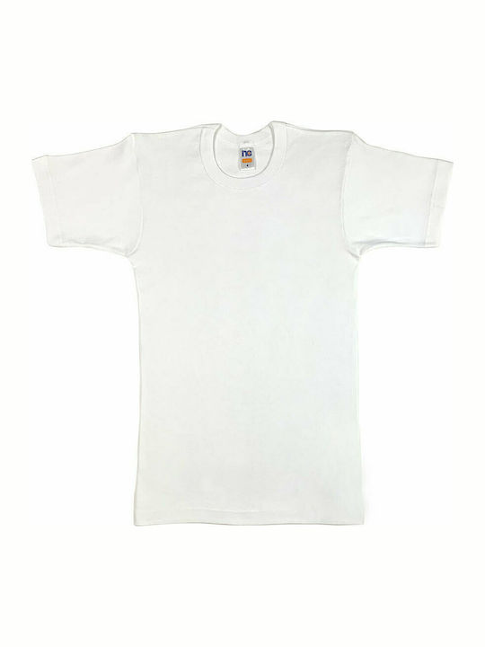 Men's Short Sleeve Undershirt in White Color
