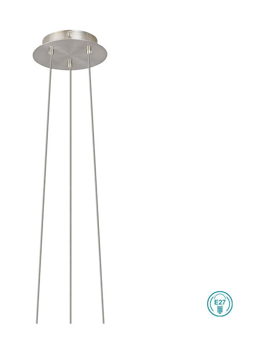 Eglo Optica Κρεμαστό Φωτιστικό Λευκό με Ντουί E27 35x110εκ.