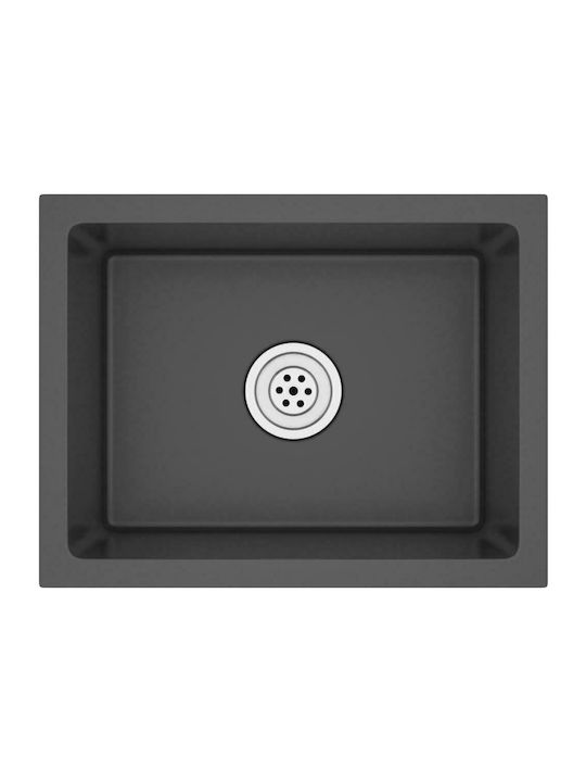 vidaXL Drop-In Sink Inox W44xD34cm Black