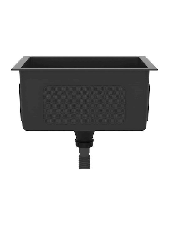 vidaXL Drop-In Sink Inox W44xD34cm Black