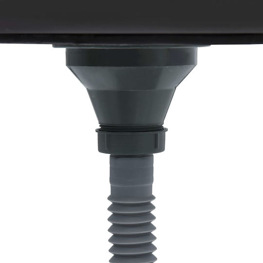 vidaXL Drop-In Мивка Inox Сатен Ш59xД44см Черно
