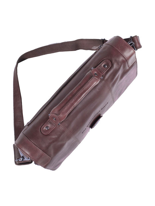 Joe Leather Men's Briefcase Brown