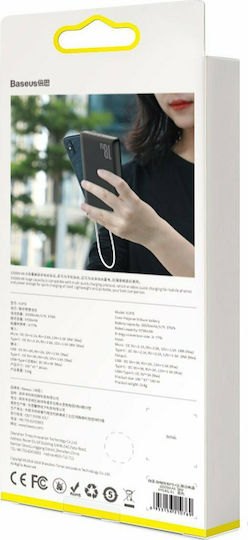 Baseus Bipow Power Bank 10000mAh 18W με 3 Θύρες USB-A και Θύρα USB-C Quick Charge 3.0 Μαύρο