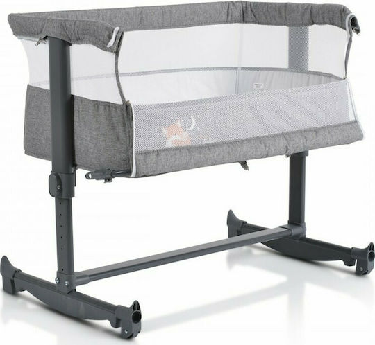 Cangaroo Wiege Always Together mit Matratze, Seitlicher Öffnung und Rädern Grey 108189