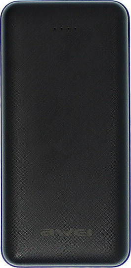 Awei P47K Power Bank 20000mAh με 2 Θύρες USB-A Μαύρο