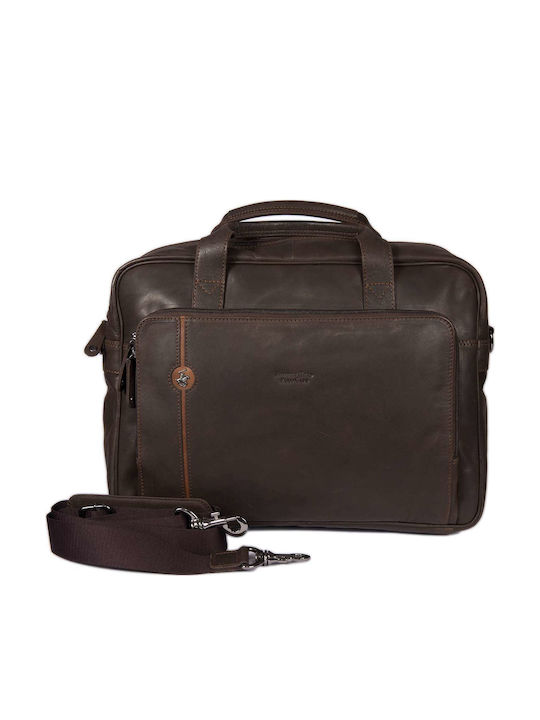 Leather Men's Briefcase Brown