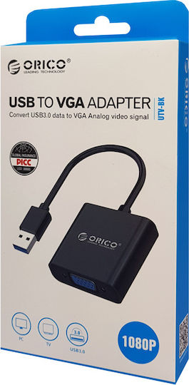 Orico USB-A Male To VGA Female Converter 1 Piece UTV-BK-BP