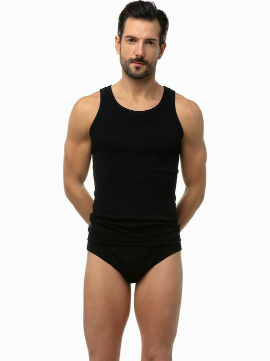 Men's Undershirt Sleeveless in Black Color