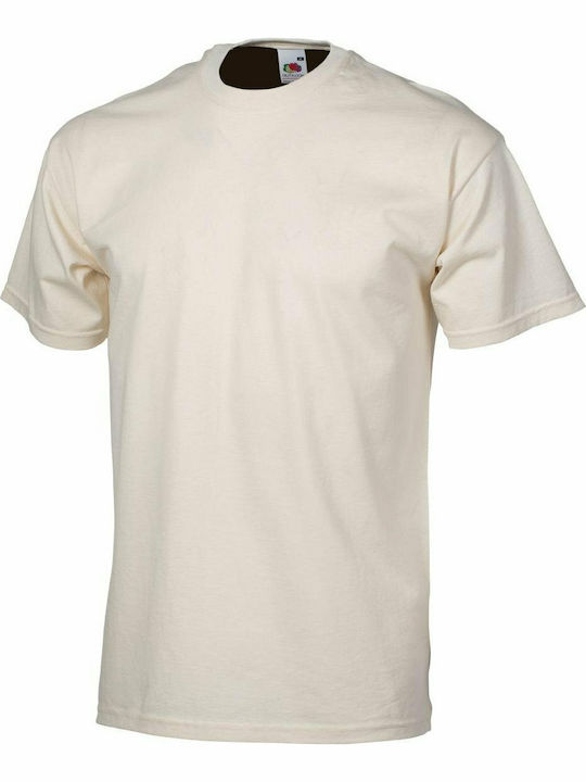 Fruit of the Loom Valueweight Τ Men's Short Sleeve Promotional T-Shirt Natural