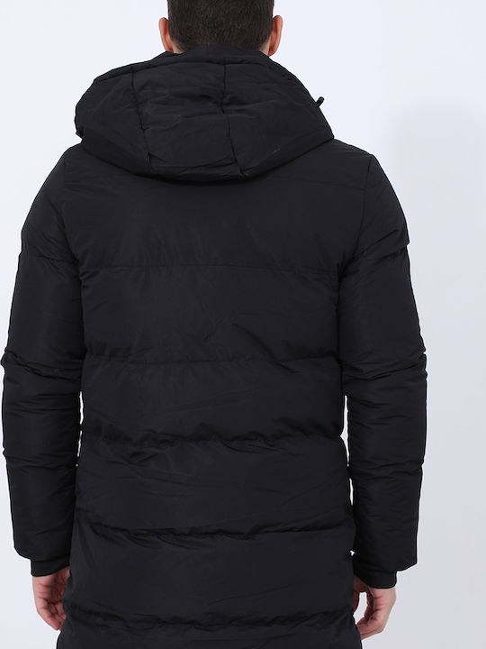 Biston Herren Winter Jacke Parka Schwarz