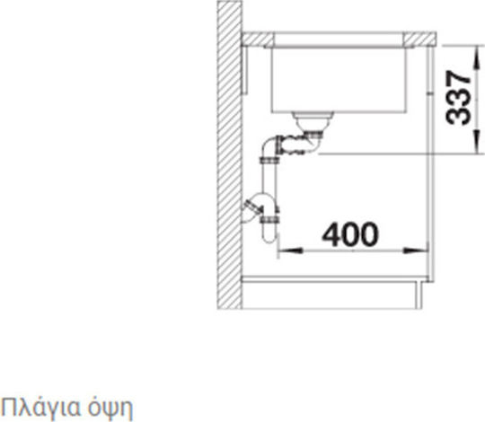 Blanco Subline 480/320-U PuraDur 519492 Поддръжка Мивка Ляв от Синтетичен Гранит Ш85.5xД46см Tartufo