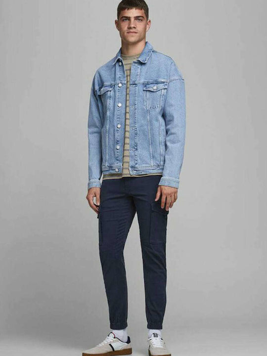 Pantaloni Elastic cu Croială Slim Marina