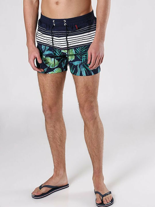 Lerez Men's Swimwear Shorts Navy Blue Floral
