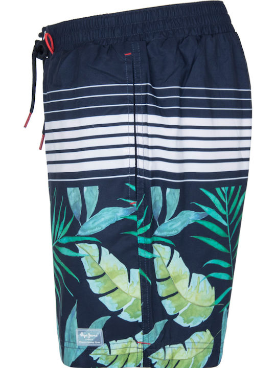 Lerez Men's Swimwear Shorts Navy Blue Floral