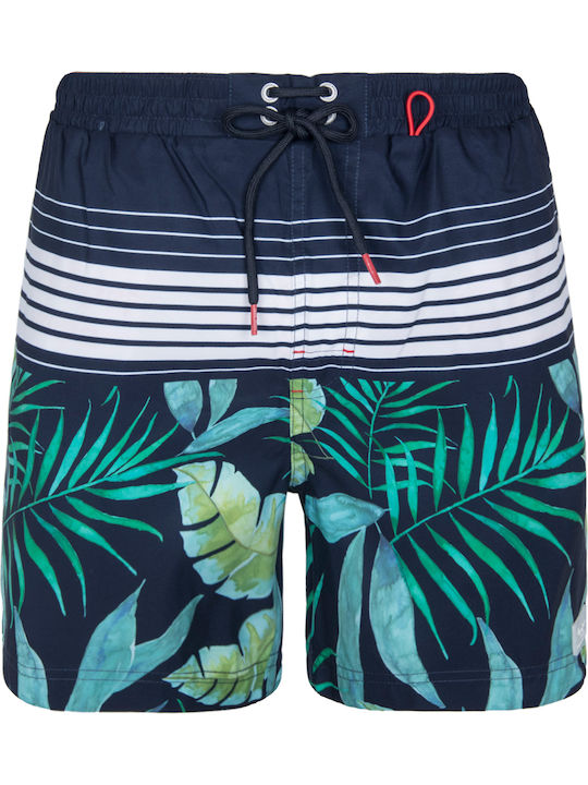 Lerez Men's Swimwear Shorts Navy Blue Floral