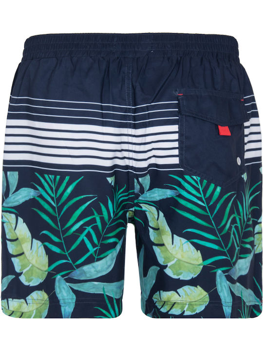 Lerez Men's Swimwear Shorts Navy Blue Floral