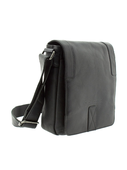 Leather Men's Bag Messenger Black