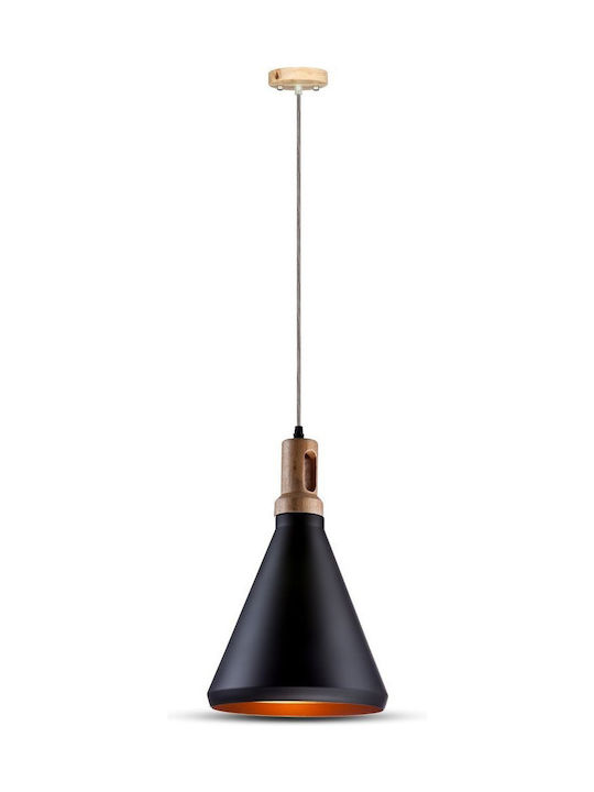 V-TAC Pendant Light Suspension for Socket E27 Black