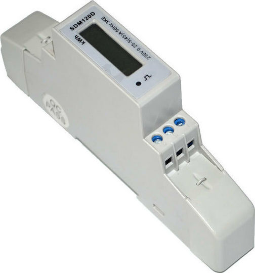 Eastron SDM-120D Μετρητής Παλμών Ηλεκτρολογικού Πίνακα Ψηφιακό Ράγας Μονοφασικό Ψηφιακός Μονοφασικός έως 45A 501-596210321