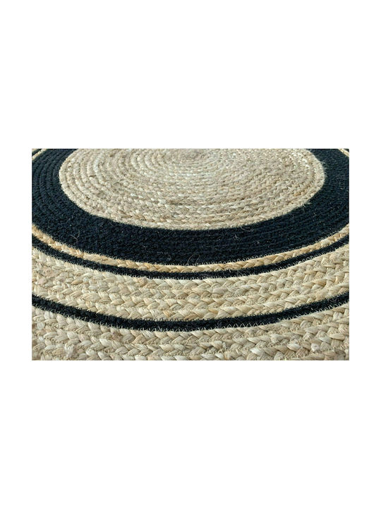 Klonaras Genoa Handmade Rug Round Summer Wicker Beige