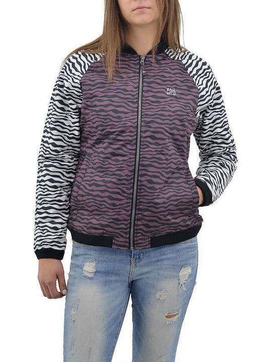 Κοντό Γυναικείο Bomber Jacket Μωβ