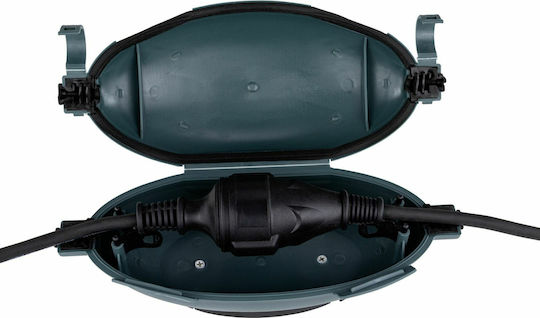 REV Safe Surface Mounted Electrical Box IP44 extragross for Extension Cable in Green Color