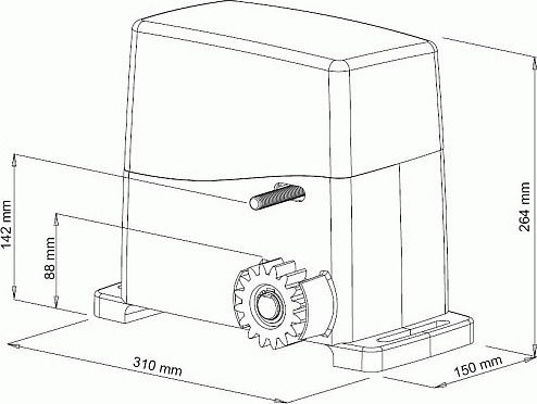 VDS Sliding Garage Door Motor up to 1600kg SL1600-OIL