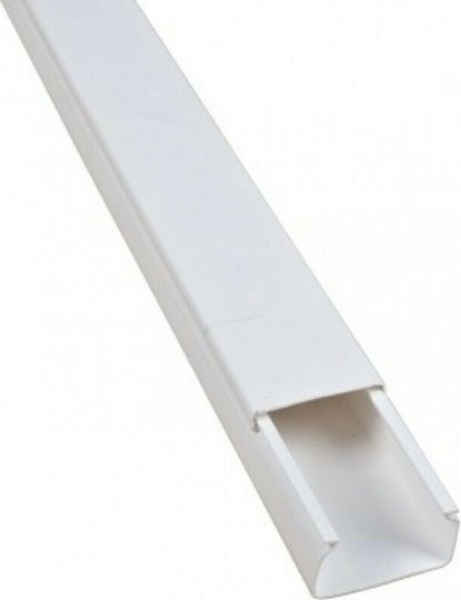 Kassinakis Канал за Кабели от Пластмаса 80x60mm Бял Сет 2бр 1м