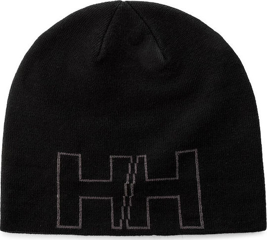 Outline Beanie Männer Beanie mit Rippstrick in Schwarz Farbe
