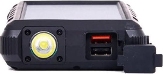 Sandberg Outdoor Ηλιακό Power Bank 24000mAh με 2 Θύρες USB-A και Θύρα USB-C Quick Charge 3.0 Μαύρο