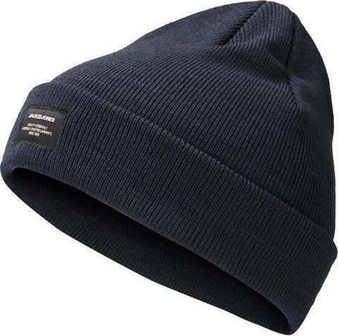 Beanie Männer Beanie Gestrickt in Marineblau Farbe