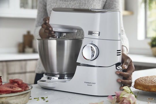 Kenwood Titanium Chef Baker Stand Mixer 1200W with Stainless Mixing Bowl 5lt