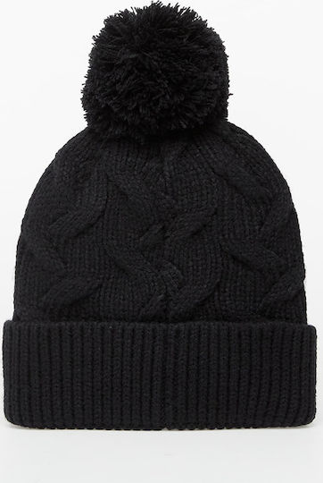 Around Town Pom Pom Beanie Unisex Beanie Knitted in Black color