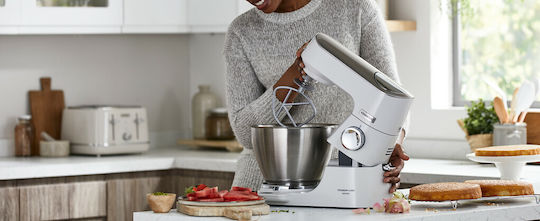 Kenwood Titanium Chef Baker Stand Mixer 1200W with Stainless Mixing Bowl 5lt