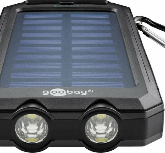 Goobay Ηλιακό Power Bank 8000mAh με 2 Θύρες USB-A Μαύρο