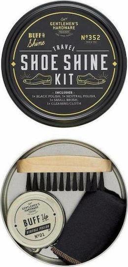 Gentlemen's Hardware Travel Shine Tin Set Îngrijire Încălțăminte 4buc