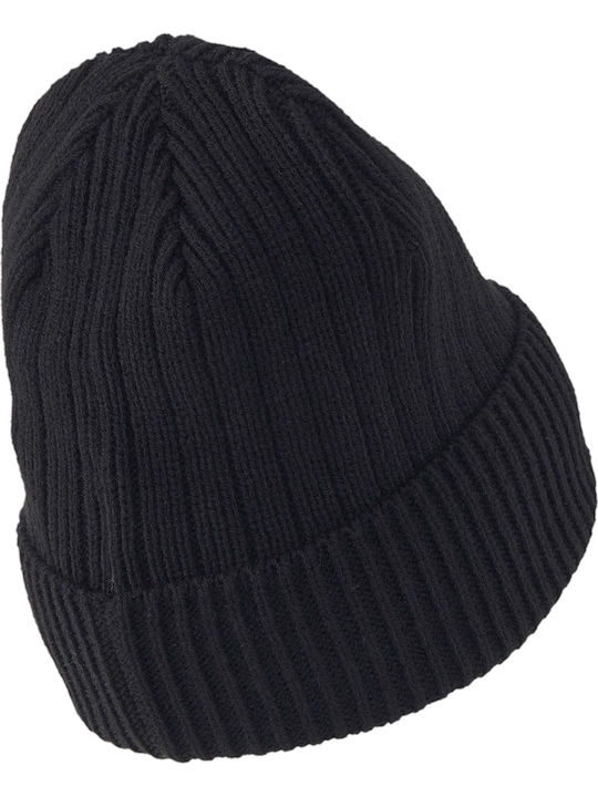 Ribbed Classic Beanie Männer Beanie mit Rippstrick in Schwarz Farbe