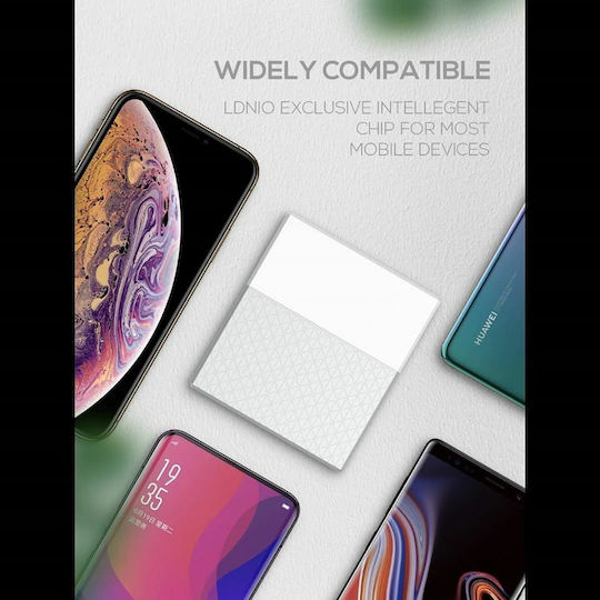 Ldnio PA606 Power Bank 5200mAh με 2 Θύρες USB-A Λευκό