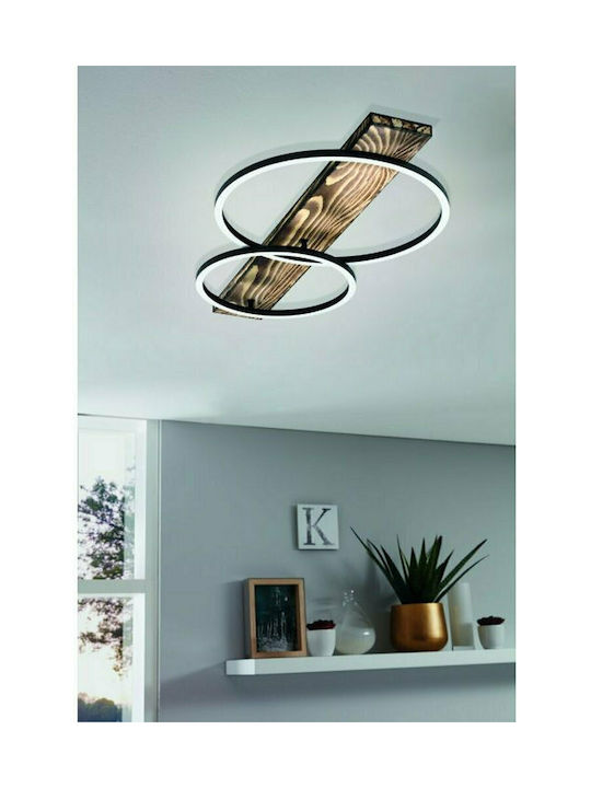 Eglo Boyal Modern Wooden Ceiling Light with Integrated LED 40pcs Brown