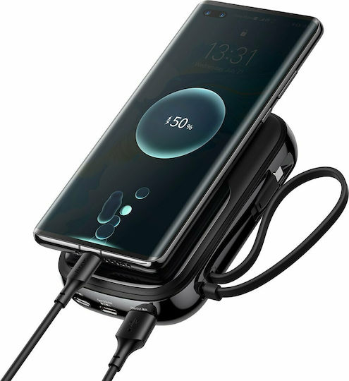 Baseus Qpow Pro Power Bank 20000mAh 20W με Θύρα USB-A και Θύρα USB-C Power Delivery / Quick Charge 3.0 Μαύρο