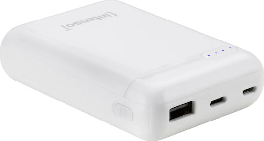 Intenso XS Power Bank 10000mAh με Θύρα USB-A και Θύρα USB-C Λευκό