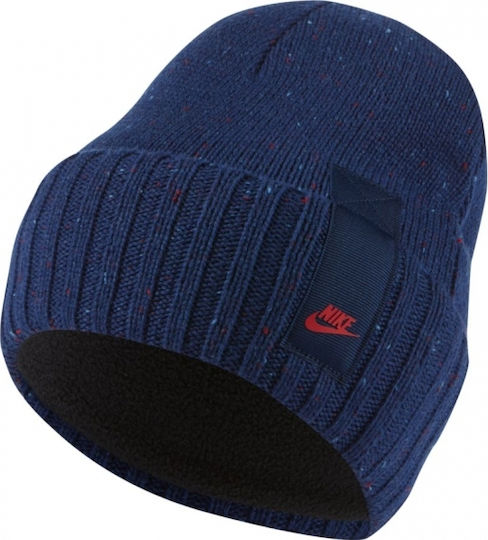 Beanie Γυναικείος Σκούφος με Rib Πλέξη σε Μπλε χρώμα