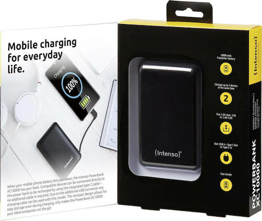Intenso XC10000 Power Bank 10000mAh with USB-A Port and USB-C Port Black