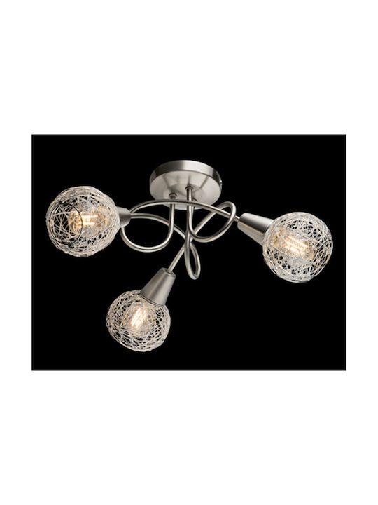 Elmark Ceiling Mount Light 39cm Silver with Socket E14